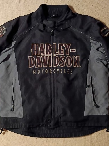 Harley-Davidson Men's Black & Gray Motorcycle Jacket